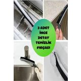 Chehra Design 3 Adet Çok Amaçlı İnce Temizlik Fırçası - Derz Arası, Banyo, Mutfak, Lavabo Detay Temizleme Fırçası