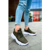 Chekich CH089 Cbt Low Top Lace Up Haki Erkek Günlük Ayakkabı