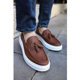 Chekich CH127 Cbt Loafer-X Taba Renk Kalın Taban Loafer Model Erkek Klasik Ayakkabı