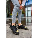 Chekich CH183 CST Jet Setter Mirror Siyah Altın Erkek Ayakkabı