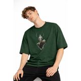Chekich Deer - Oversize Erkek Tişört HAKI