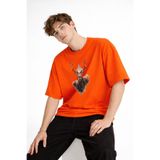 Chekich Deer - Oversize Erkek Tişört TURUNCU