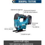 Chelikbei EEA458 Akülü 11LI Set (Led Işık, Lazer Metre, Somun Sıkma, Dekupaj, Oto Yıkama, Dal Makası, Dal Budama Testere, Darbeli Vidalama, Spral, Kırıcı Delici Matkap, Çok Fonksiyonlu Taşlama)