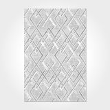 Chelsea Gri Geometrik Bambu Modern Geometrik Etnik Desenli Boho Makinada Yıkanabilir Hav Toz Vermez Leke Tutmaz Kaymaz Taban Dijital Makine Baskı Halı Oturma Odası Salon Yolluk Koridor Mutfak Halısı