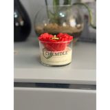 Chemdle Gelincik Çiçekli Bardak Mum - Yasemin Kokulu