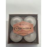 Chemdle Şeftali Kokulu Tealight Mum - Krem