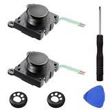 CHENLAN 2'li Paket Yedek Joystick Düğmesi 3D Rocker Analog Kelebek Çubuğu Yedek PSV 2000 PS Vita 2000 2001 Siyah