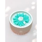 CHERIECHIC Home My Little Daisy | Konsept Dekoratif Mum | Mint Yeşil - Beyaz - Mint Yeşili - Renk / Adet