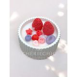 CHERIECHIC Home Strawberry & Flakes Bowl | Çilekli ve Yabanmersini & Ahududulu Corn Flakes Dekoratif Mum - Renkli - Seçenek / Adet