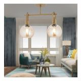 Cherish 2'li Eskitme Bal Camlı Modern Oturma Odası Salon Avize