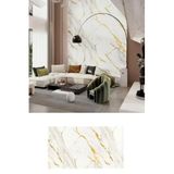 Chermik 60x30 cm Vinil Mermer Desenli Alüminyum Plastik Duvar Sticker - Su, Yağ ve Toz Geçirmez, Yapışkanlı