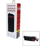 chermik Winnboss-3411 8'li Termal Akım Korumalı USB'li Uzatma Kablosu, 2 Metre, CHRMK6146, Siyah, Erkek
