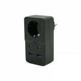 chermik Winnboss-3438 Termal Akım Korumalı Duvar Tipi Priz - 2 USB, 2 Type-C, Siyah, CHRMK6514