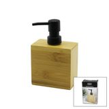 Chermik Yakut-12911 (Dikdörtgen) Ahşap Bambu Sıvı Sabunluk (Siyah Plastik Pompa) (5.8 X 9.9Cm & Y: 10Cm)*48