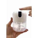 Chermik Yeni Nesil Mini Şarjlı Sarımsak Rondosu 3 Bıçaklı Pratik Mini El Rondosu 250ml