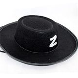 chermik Zorro Şapkası Çocuk, Standart, Zorro Şapkası, Siyah, Üniseks