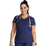 Cherokee Allura CKA669 – CKA184 Kadın Scrubs Takım – İthal, Esnek Kumaşlı ve Gün Boyu Rahat Sağlayan Doktor Hemşire Forması - Lacivert - XL