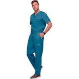 Cherokee Core Stretch WWE4743 – WWE4243 Erkek Scrubs Takım – İthal, Dayanıklı Modern Tasarımlı Doktor Hemşire Forması - Petrol Mavisi