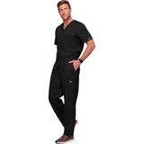 Cherokee Core Stretch WWE4743 – WWE4243 Erkek Scrubs Takım – İthal, Dayanıklı Modern Tasarımlı Doktor Hemşire Forması - Siyah - 2XL