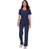 Cherokee Infinity CKE2624A – CKE1123A Kadın Scrubs Takım – İthal, Şık Görünüm ve Ultra Konfor Sunan Doktor Hemşire Forması - Lacivert - XL