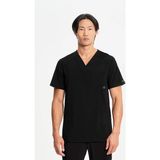 Cherokee Infinity CKE900A Erkek Scrubs Tek Üst – Ithal, , 4 Yönlü Esnek, Nem Emici Premium Doktor / Hemşire Üstü - Siyah
