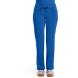 Cherokee Kadın Kasack Pantolon Low Rise - Tıbbi İş Kıyafeti - İpli - Düz Pantolon Bacak, Royal, M