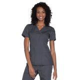 Cherokee Kadın Workwear Originals Mock Wrap Scrubs Gömlek, Kalaylı, L