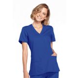 Cherokee Kadın Workwear Originals Mock Wrap Scrubs Gömlek, Royal, S