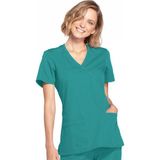 Cherokee Originals WW650 – WW210 Kadın Scrubs Takım – İthal, Çok Cepli Modern Fit Doktor Hemşire Forması - Turkuaz - 2XL