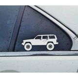 Cherokee XJ Kelebek Cam Oto Sticker 17 CM 2 Adet