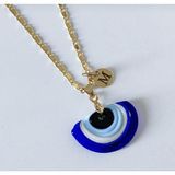 Cherry Design Murano Nazar Gökkuşağı Kolye Harfli