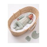 Cherub Baby El İşi Nakışlı Yenidoğan Kız Bebek 5 Parça Hastane Çıkışı Zıbın Seti Bebek Kıyafeti