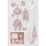 Cherub Baby Müslin Çiçekli Bebly Kız Bebek Yenidoğan 10 Parça Hastane Çıkışı Zıbın Seti
