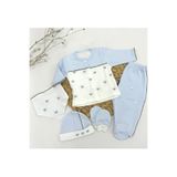Cherub Baby Teddy Ayıcık Nakışlı Yenidoğan Erkek Bebek 5 Parça Hastane Çıkışı Zıbın Seti