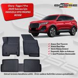 Chery Tiggo 7 Pro Paspas Araca Özel 2022 - 2025 Arası İçin BOSSE 3D Havuzlu Oto Paspas - Siyah