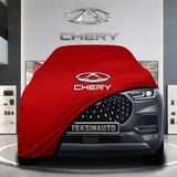 Chery Tiggo 8 (2023-) Kırmızı Kumaş Oto Branda Araca Özel Penye Araba Brandası Araç Örtüsü