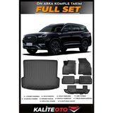 Chery Tiggo 8 7 Kişilik Bagaj Havuzu+4.5d Havuzlu Paspas Seti 2024 Model - Siyah