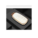 Chery Tiggo 8 Pro Omoda 5 Anahtar Kılıfı Beyaz/Gold Lüx
