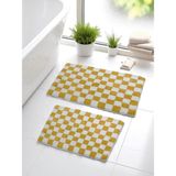 Chess 2'li Banyo Paspası Kaymaz Taban 60X100-60X50 - Krem - Gold - 2'li Set Banyo Paspası