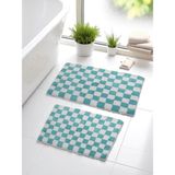 Chess 2'li Banyo Paspası Kaymaz Taban 60X100-60X50 - Krem - Mavi - 2'li Set Banyo Paspası