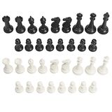 Chess Geeks 1x Tek Ağırlıklı Satranç Taşı - Modern Stil - 32 Parça + 2 Ekstra Kraliçe - King 4" Uzun