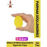 Chesstra Özel Üretim Yüksek Kalite Silikon Fizik Tedavi El Bilek Çalıştırma Güçlendirme El Egzersiz Masaj Topu - Sarı