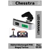 chesstra Seyahat Bavul Ağırlık Tartı Dijital Lcd Ekran Göstergeli Çok Amaçlı Taşınabilir Pilli Bagaj Tartısı