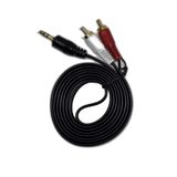 chester 1.5 Metre 2 RCA to AUX Kablo - 3.5 mm Stereo Jack Ses Aktarım Kablosu - Kırmızı Beyaz Tos Fiş