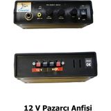 CHESTER 50W Pazarcı Anfisi - 12V Dc Seyyar Satıcı ve Araç Üstü Anons Anfisi - Aux Girişli - Siyah