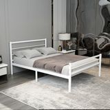 Chester Çift Kişilik Ferforje Metal Karyola - Beyaz - 140 x 190 cm