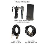 chester Profesyonel Mikrofon ve Uzatma Kablolu Set BETA 58S + 3m Jak Kablo + 5m XLR Uzatma Kablosu
