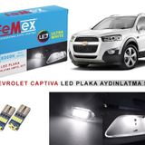 Chevrolet Captiva LED Plaka Aydınlatma Ampul Seti FEMEX Parlak Beyaz