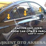 Chevrolet Captiva Paslanmaz Çelik 6 Parça Krom Cam Çıtası