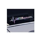 Chevrolet Captiva Yan Cam Sticker Oto Kapı 20 Cm X 7 Cm Holo-Chroma